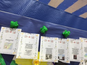 Sophomore Mark Btesh created a template and then 3-D printed frogs for the second plague! 