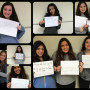 The senior girls proclaim why they are "here"