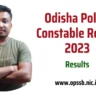 Odisha Police Constable Result 2023